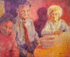 Three at a table (Stony Hill)