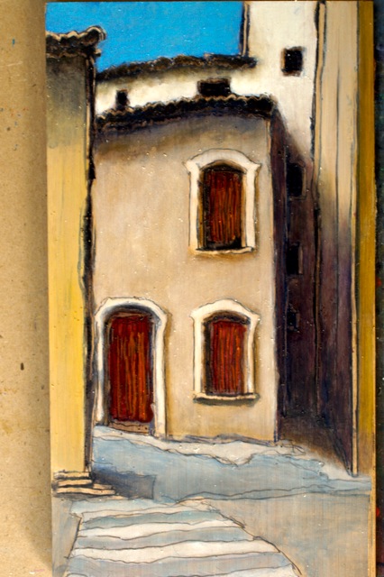 House with red door (Al&egrave;s-les-Bains)