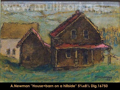 House + barn on a hillside