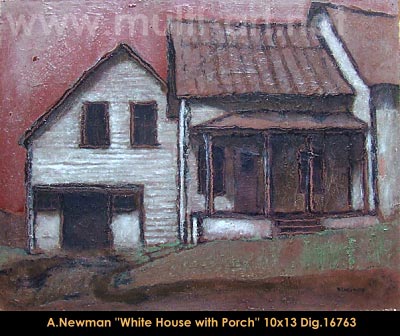 White house with porch