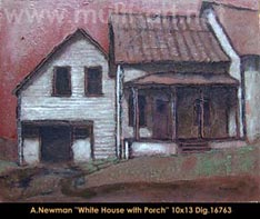 White house with porch