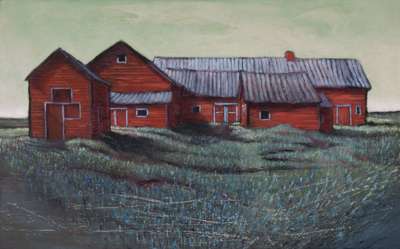 Several red barns (Grand Isle)