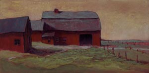 Two red barns (Grande Isle)