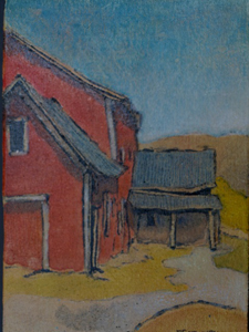 Red barn with side shed (Strafford)