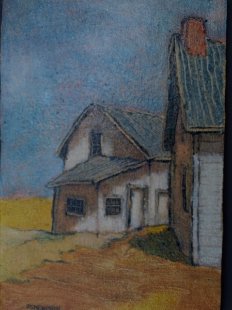 Two white barns (St Sébastien)
