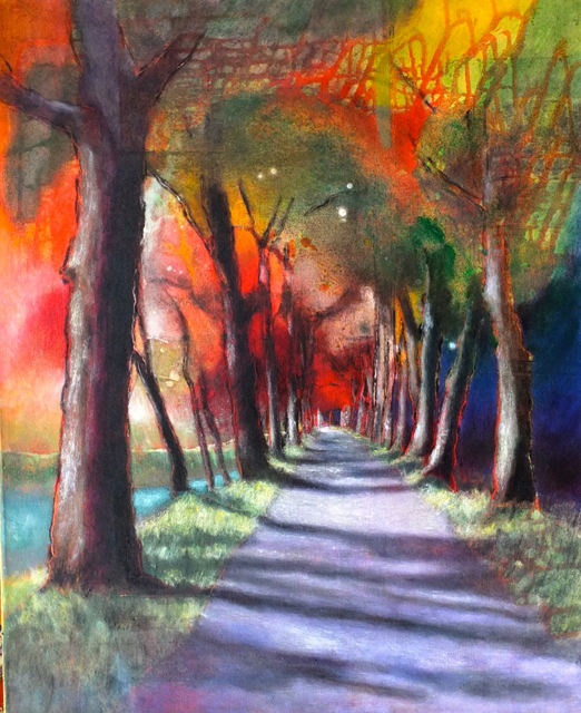 Trees by the canal (Pont de Vaux) III