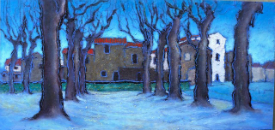 Trees and houses (St Laurent la Vernède)