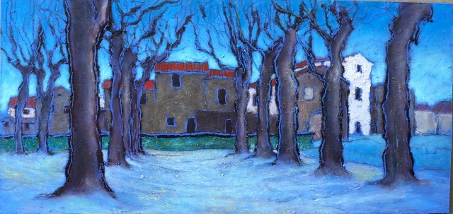 Trees and houses (St Laurent la Vernède)