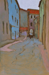 Rue des Capucins, from the east (Uzès) 1