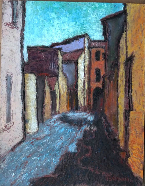 Rue des Capucins, from the west (Uzès) 1